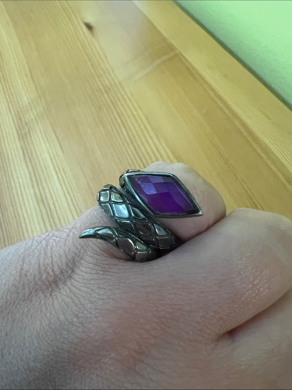 Stephen Webster Silver and Purple Cobra Wrap Ring